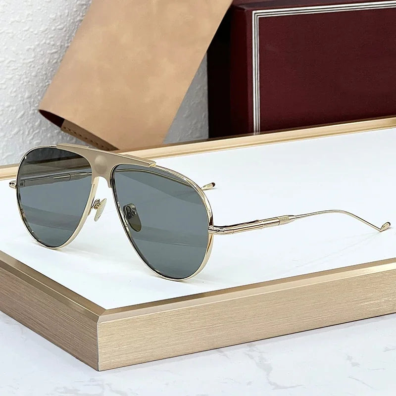 Vintage Oval Alloy Sunglasses