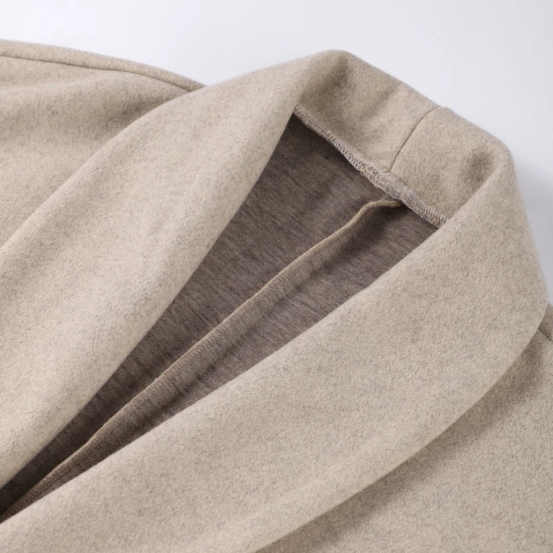 Elegant Longline Turn Down Collar Winter Coat for Women