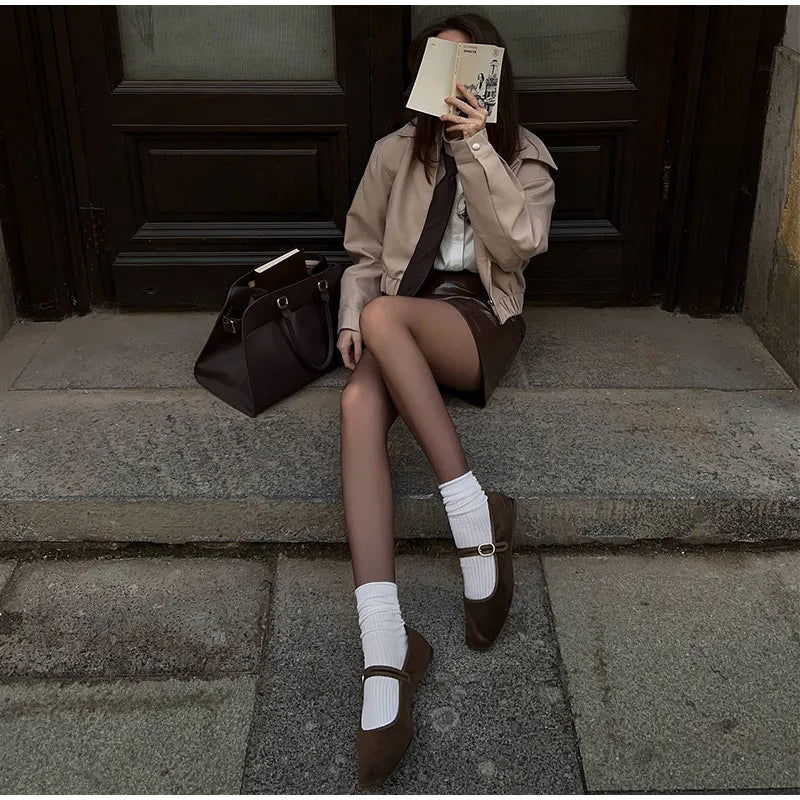 Autumn Zip Jacket And Shorts Set