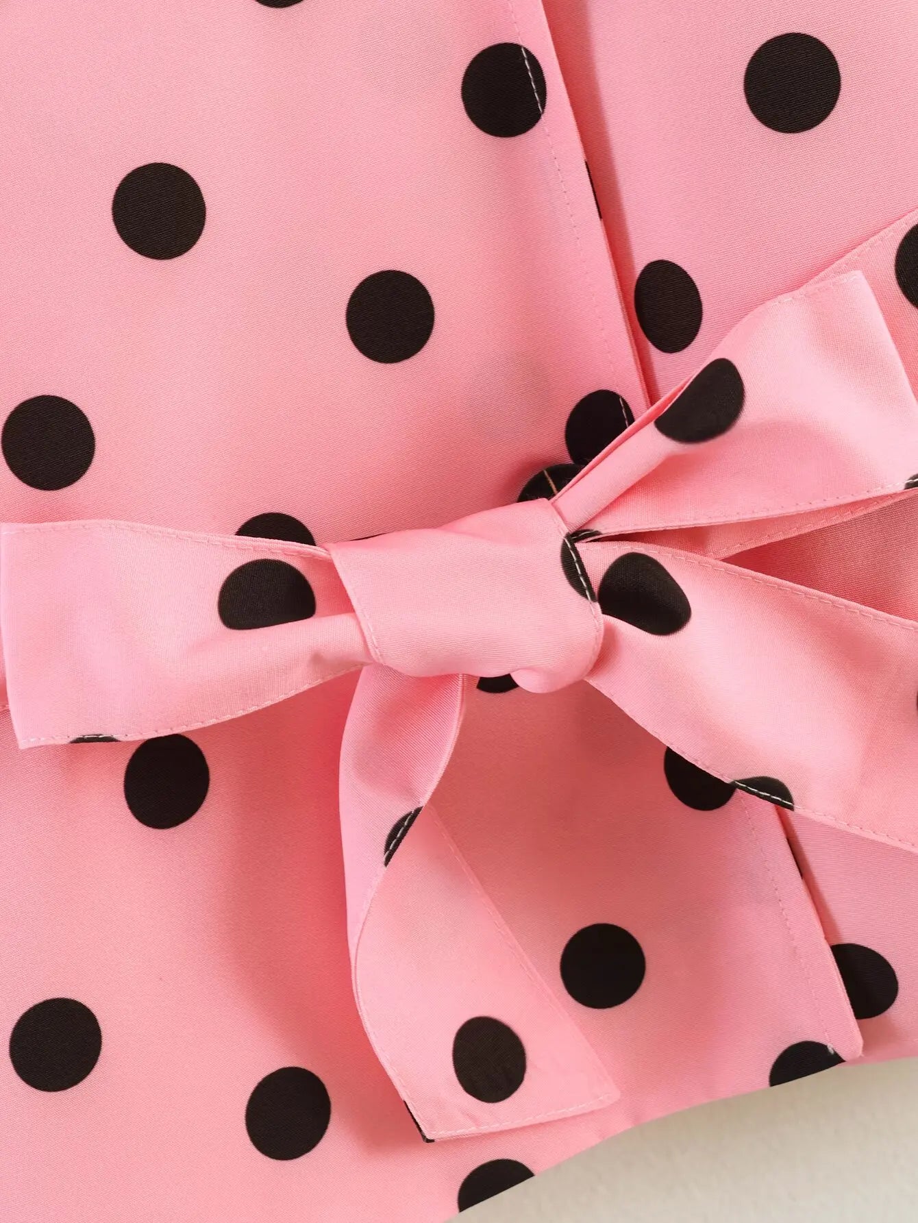 Polka Dot Double Breasted Belted Chic Jacket for Women