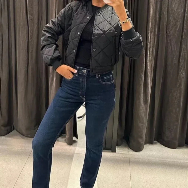 Fashion Women's Short Coat Simple Comfortable Button Down Casual Long Sleeve Jacket Autumn 2025 Street Wear Outerwear Jacket