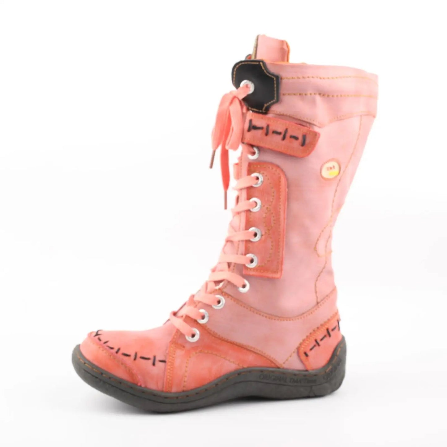 Hand Stitched Leather Mid Calf Boots