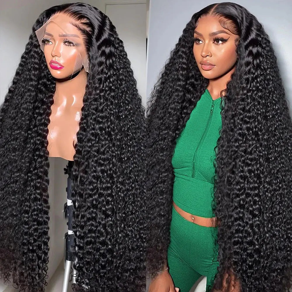 HD Transparent Lace Front Curly Human Hair Wig for Women