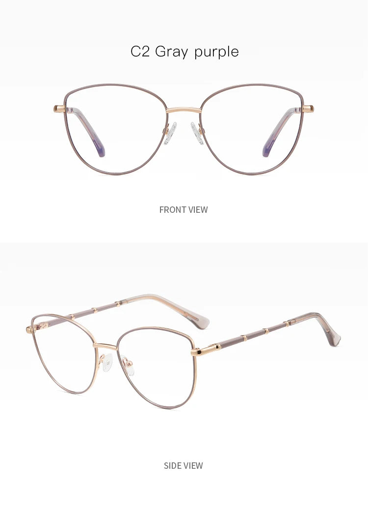 Spring Hinge Cat Eye Prescription Glasses for Women