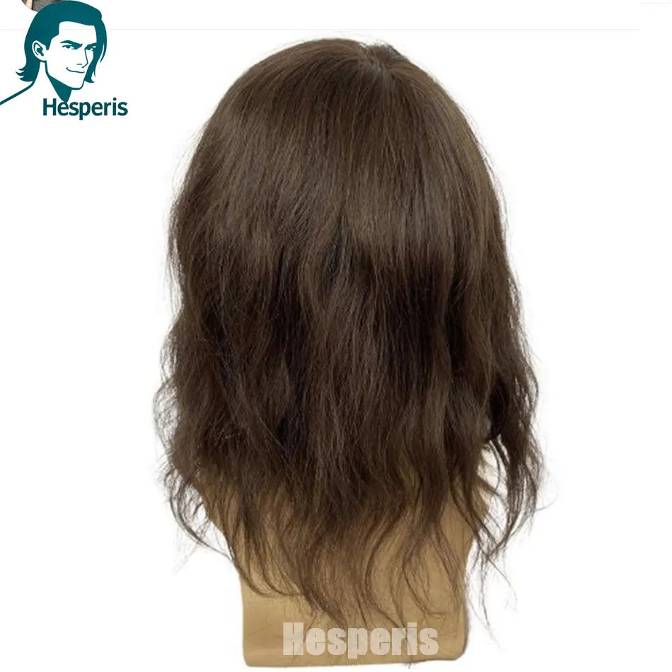 Natural Wave Brazilian Human Hair Lace Front Wig For Men