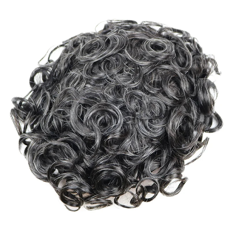 Ultra Thin Curly Wave Natural Hair Toupee for Women