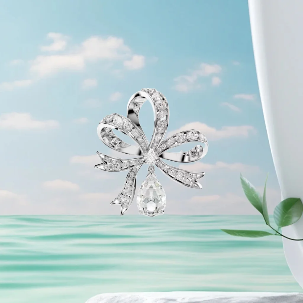 Pearl Crystal Necklace and Earring Jewelry Set for Women