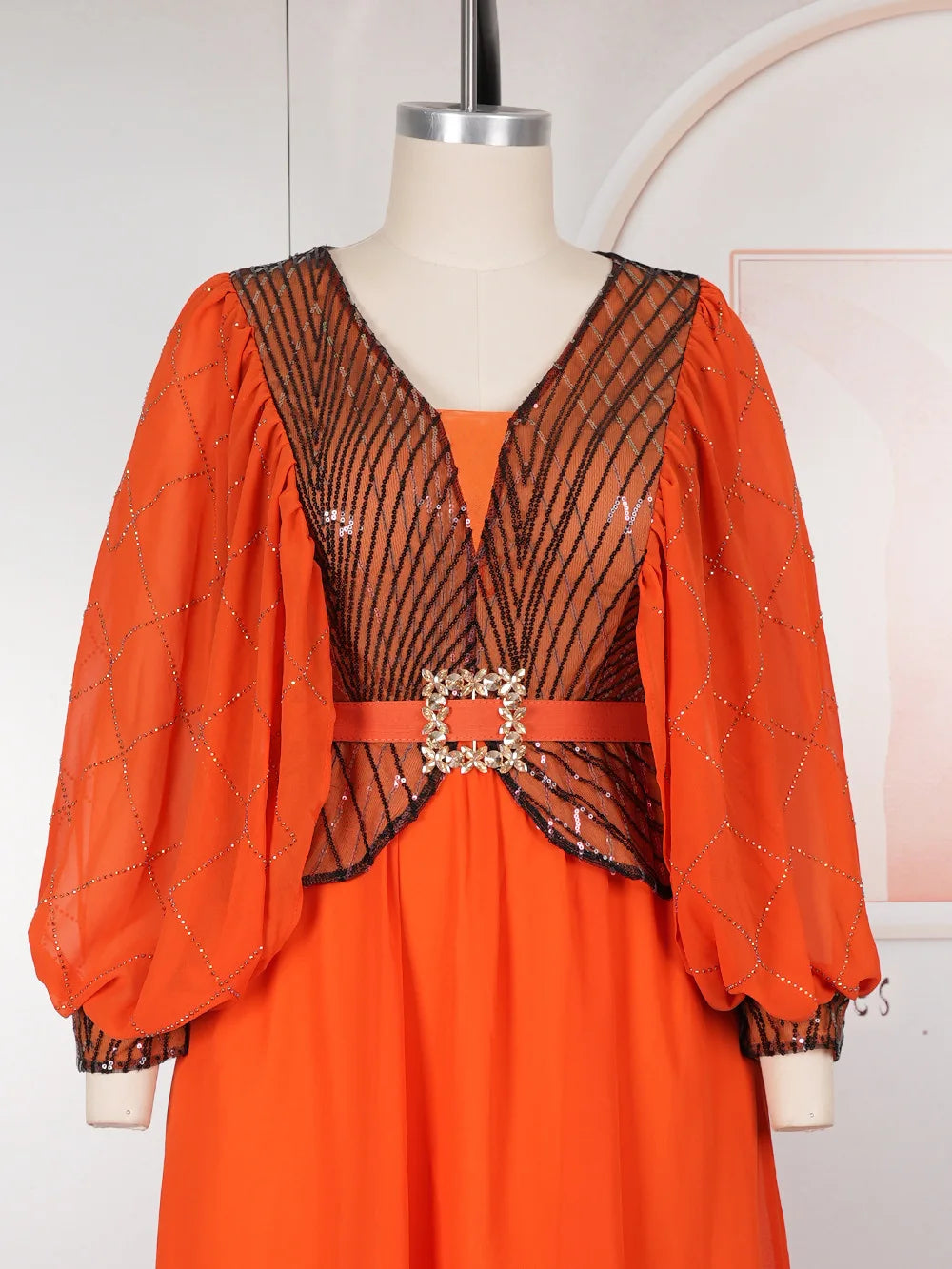 Elegant African Ankara Kaftan Evening Dress for Women