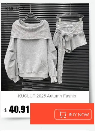 KUCLUT 2025 Autumn New Style Fashion Suit For Women Niche Patchwork Plaid Short Jacket mini Skirt Two-Piece Set Female 1A1237