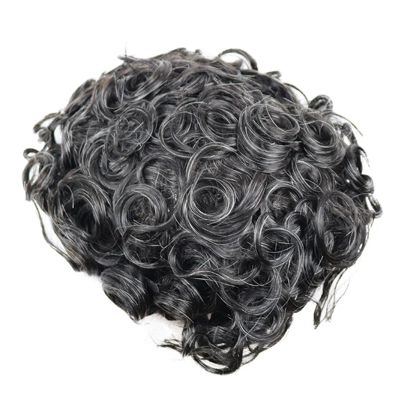 Ultra Thin Curly Wave Natural Hair Toupee for Women