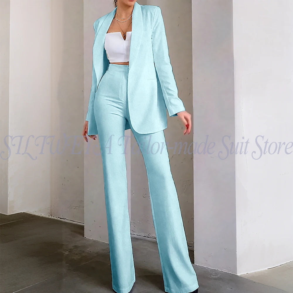Classic Sophisticated Single Breasted Pants Set for Women