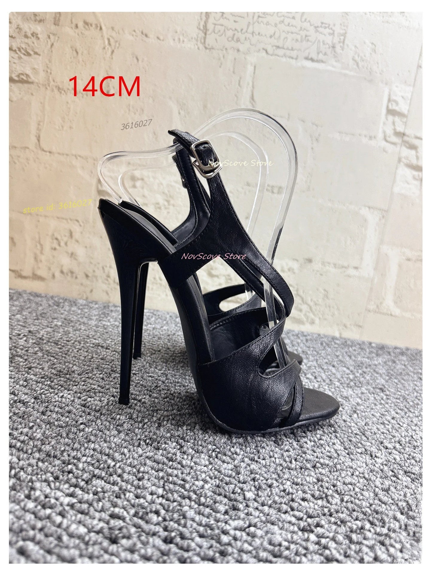 Open Toe Cross Strap Sandals With Ankle Buckle For Women