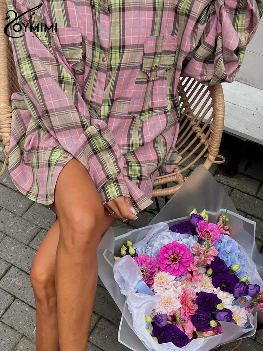 Long Sleeve Pink Print Pocket Blouse