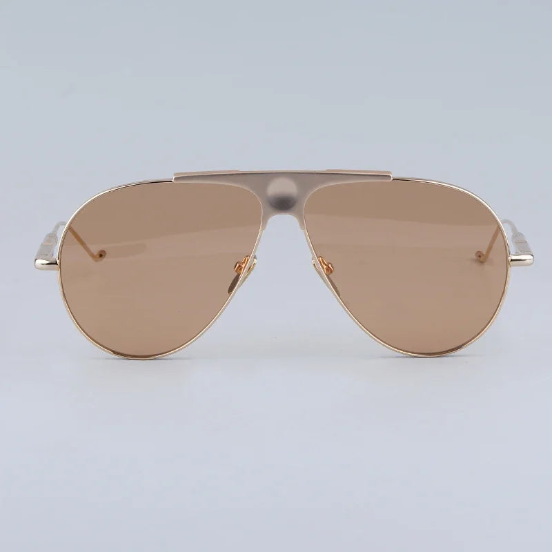 Vintage Oval Alloy Sunglasses