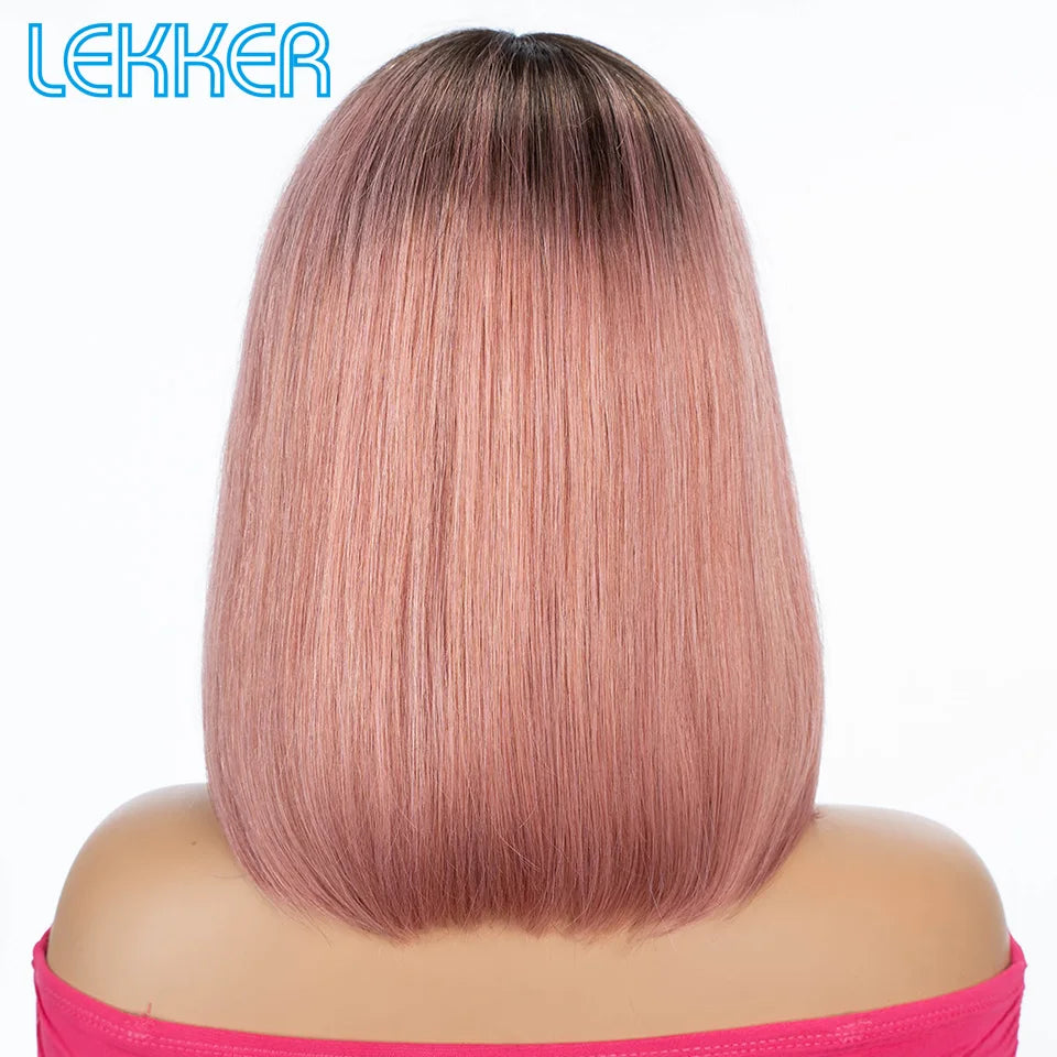 Short Blonde Straight Pixie Cut Lace Front Human Hair Wig for Women