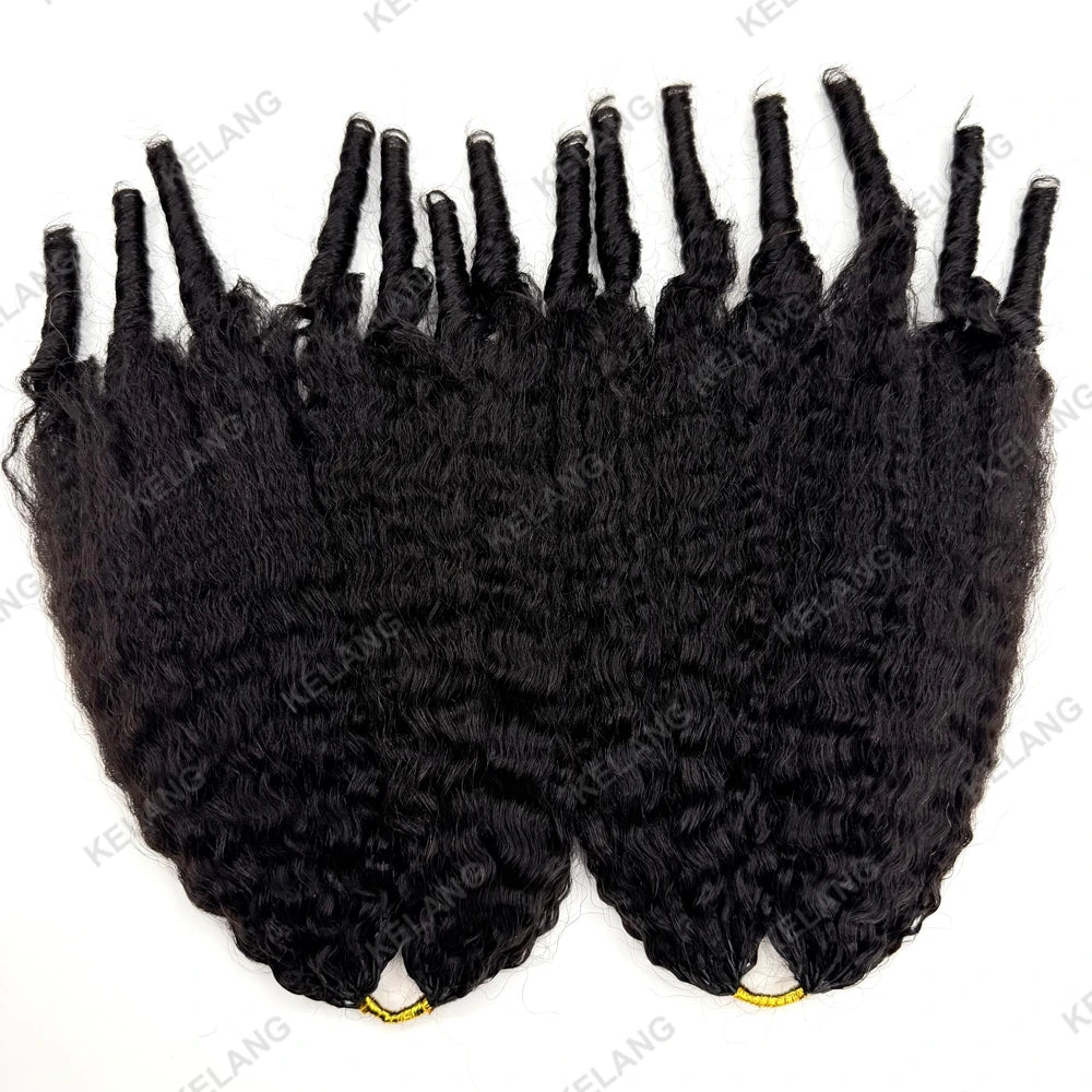 Kinky Straight Crochet Human Hair Extensions for Women