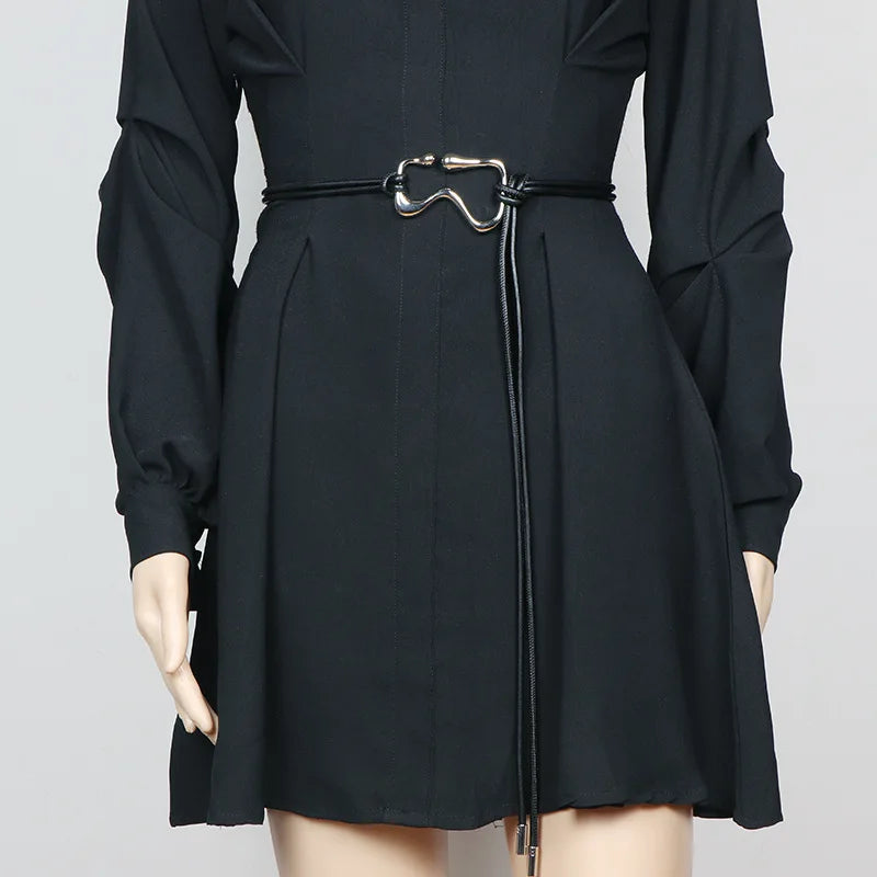 Fashion Braided Gold Knot Waist Chain Belt for Women