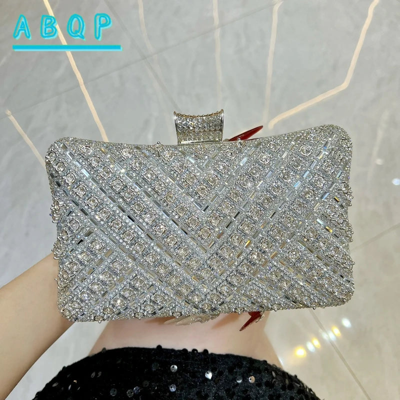 Dinner Fashion Women's Bag Luxury Brand Fashion Diamond-encrusted Women's Shoulder Bag High Quality Chain Shiny Women's Handbag