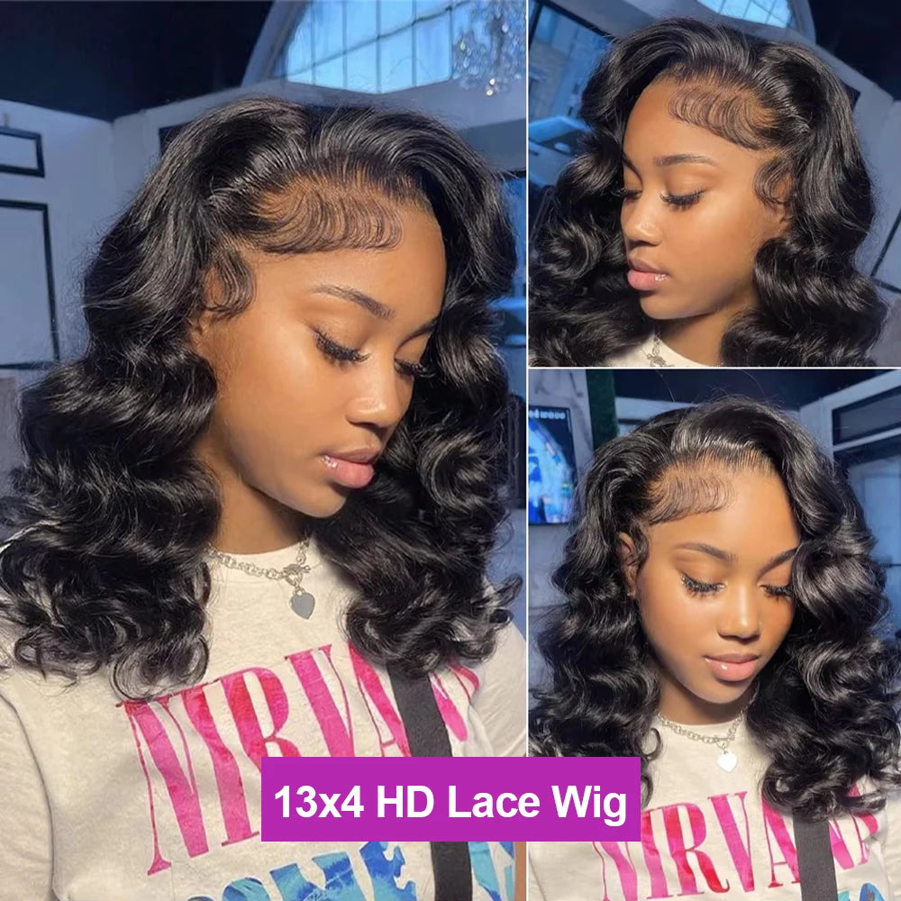 High-Density Body Wave Bob Wig (10–16 Inch Options)