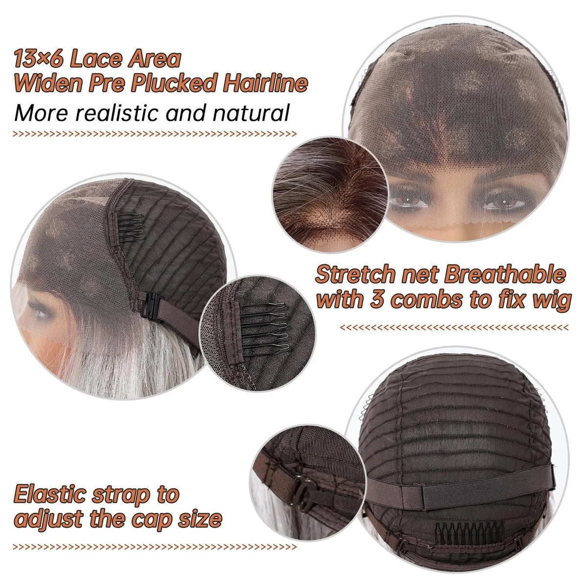 Fashion Glueless Ombre Lace Front Synthetic Wig for Women