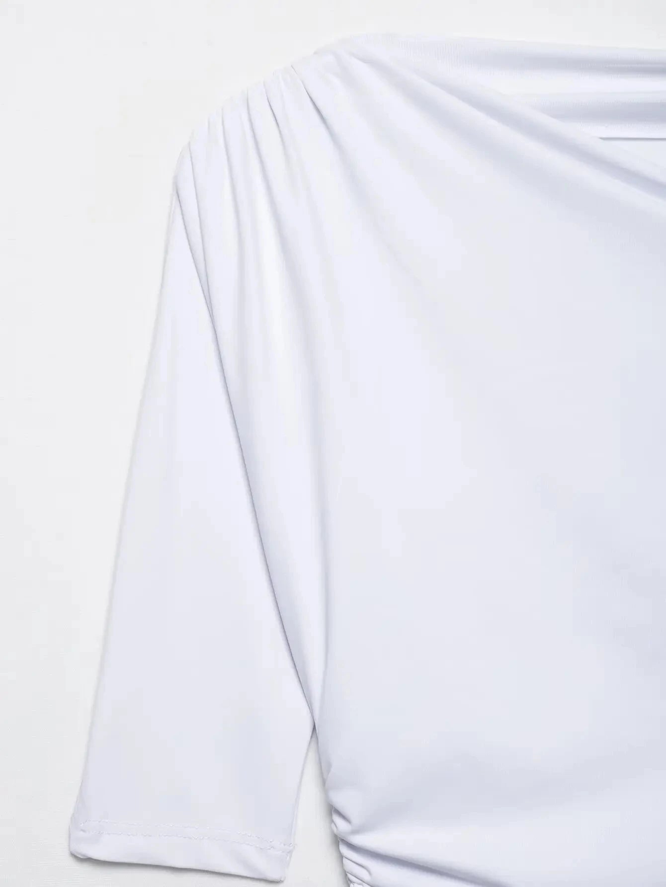 Chic Asymmetrical Wrinkled One-Shoulder Top for Women