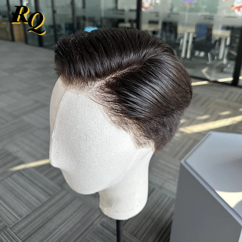 Premium Transparent Full Lace Pre Styled Human Hair Wig For Men