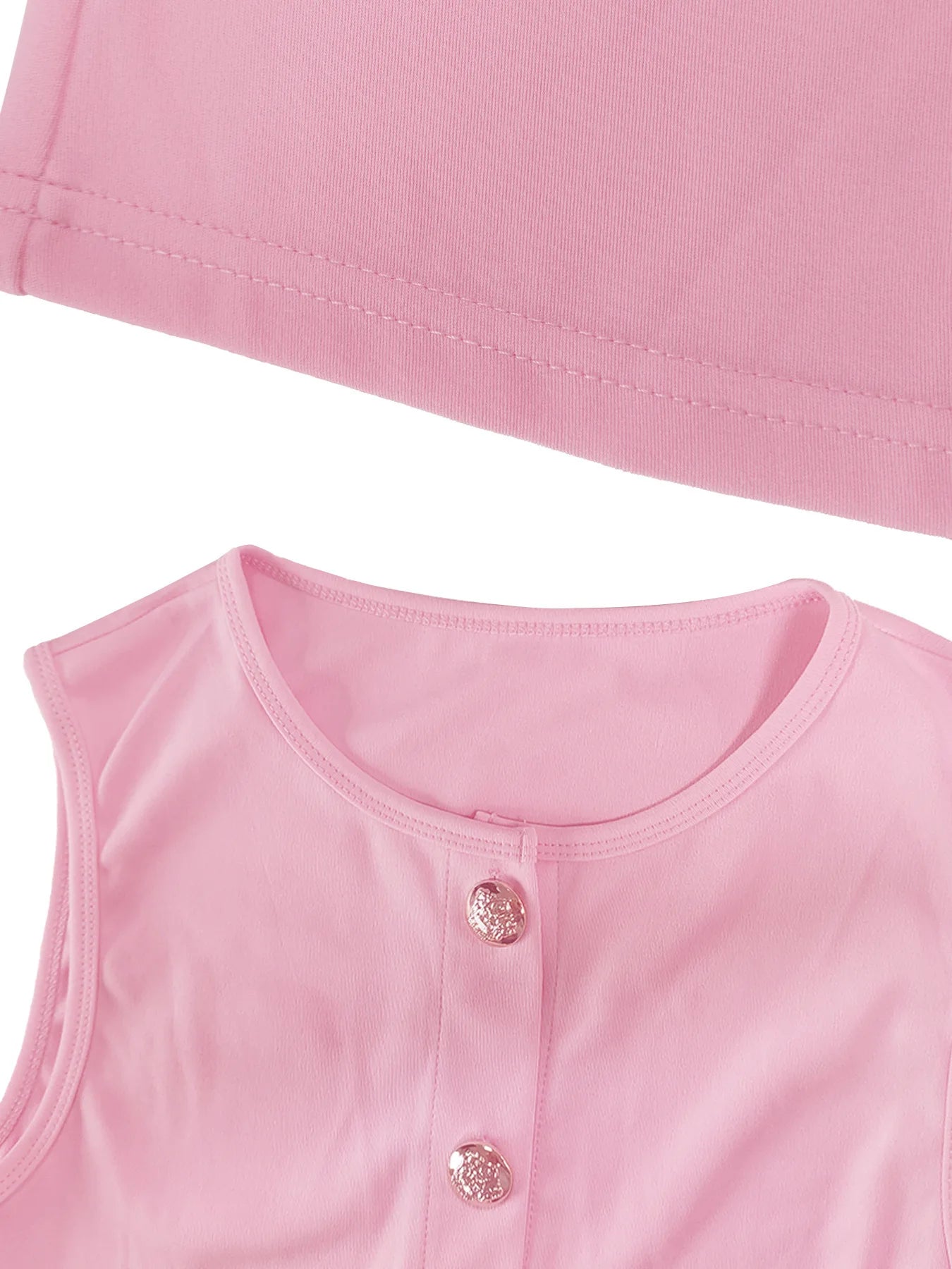Elegant and Flattering Sleeveless O Neck Two Piece Set for Women