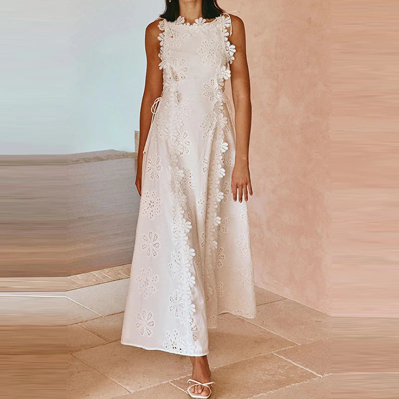 Lace Jacquard Banquet Dress