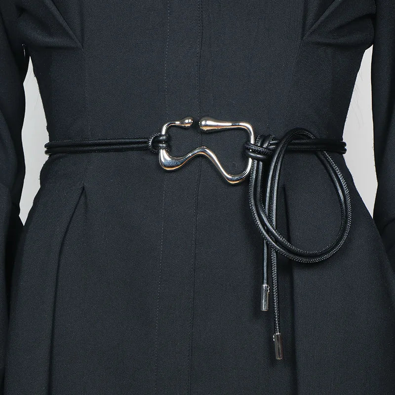 Fashion Braided Gold Knot Waist Chain Belt for Women