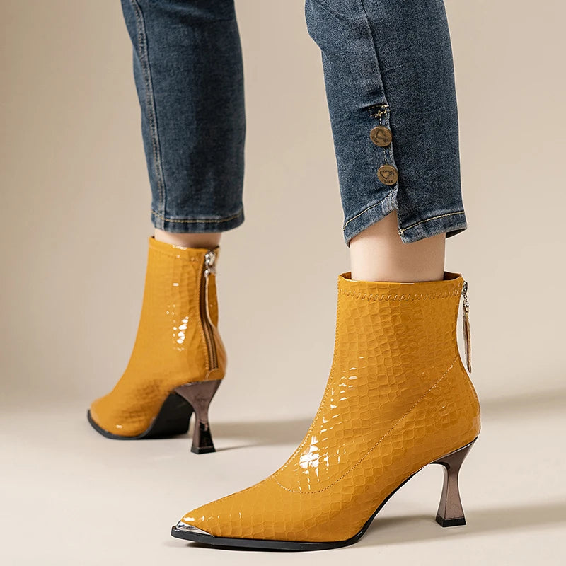 Sleek Pointed Toe Ankle Boots