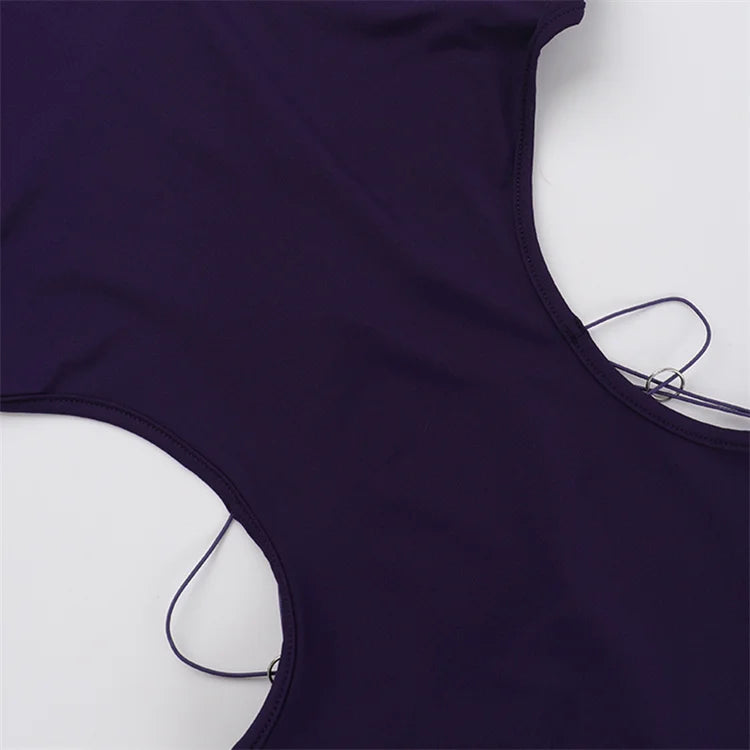Backless Sleeveless Maxi Dress With High Collar for Women