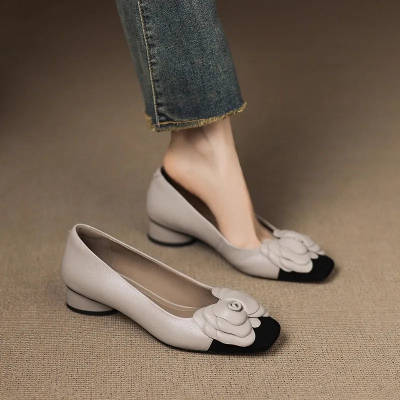 Romantic Floral Patchwork Slip On Shoes