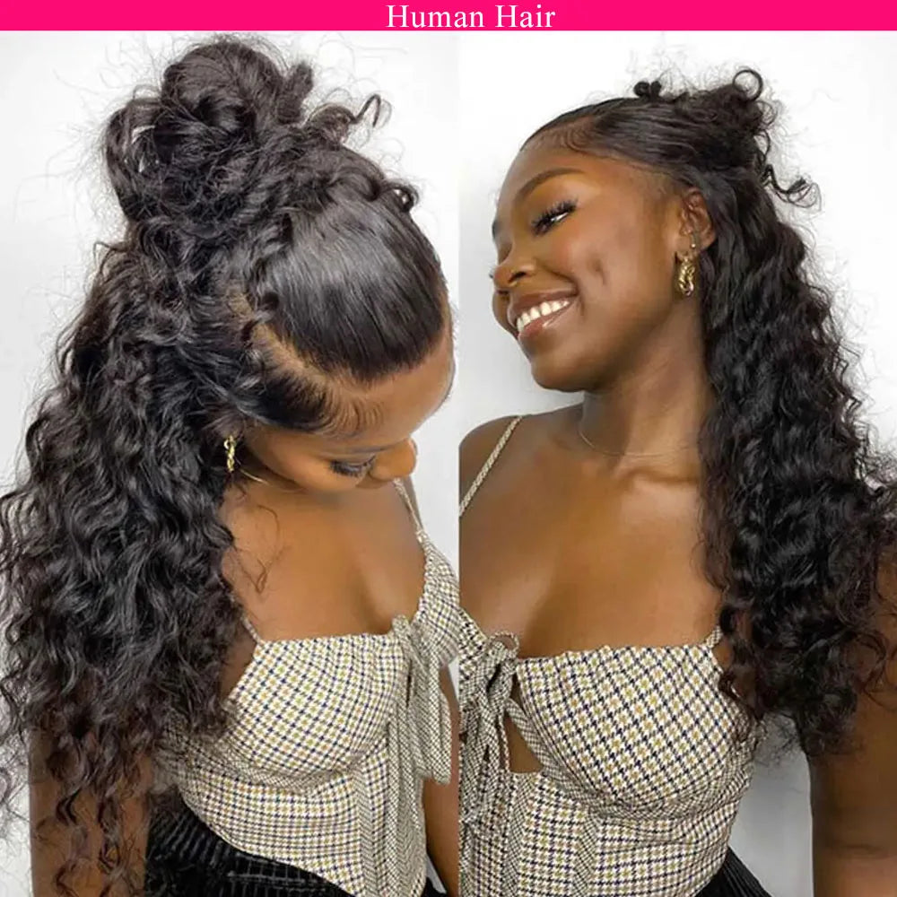 Glueless Deep Curly Brazilian Full Lace Wig For Women