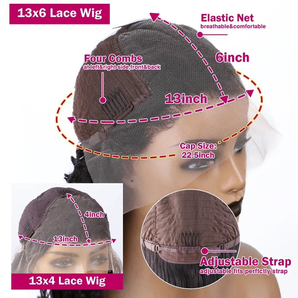 Premium Remy Brazilian Deep Wave Lace Front Wig for Women