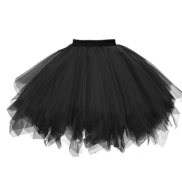 Vintage Lace Tulle Tutu Petticoat Skirt for Women