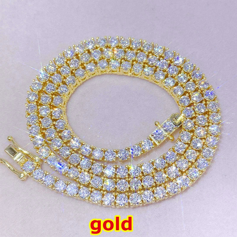 Full Moissanite Sterling Silver Tennis Bracelet for Women