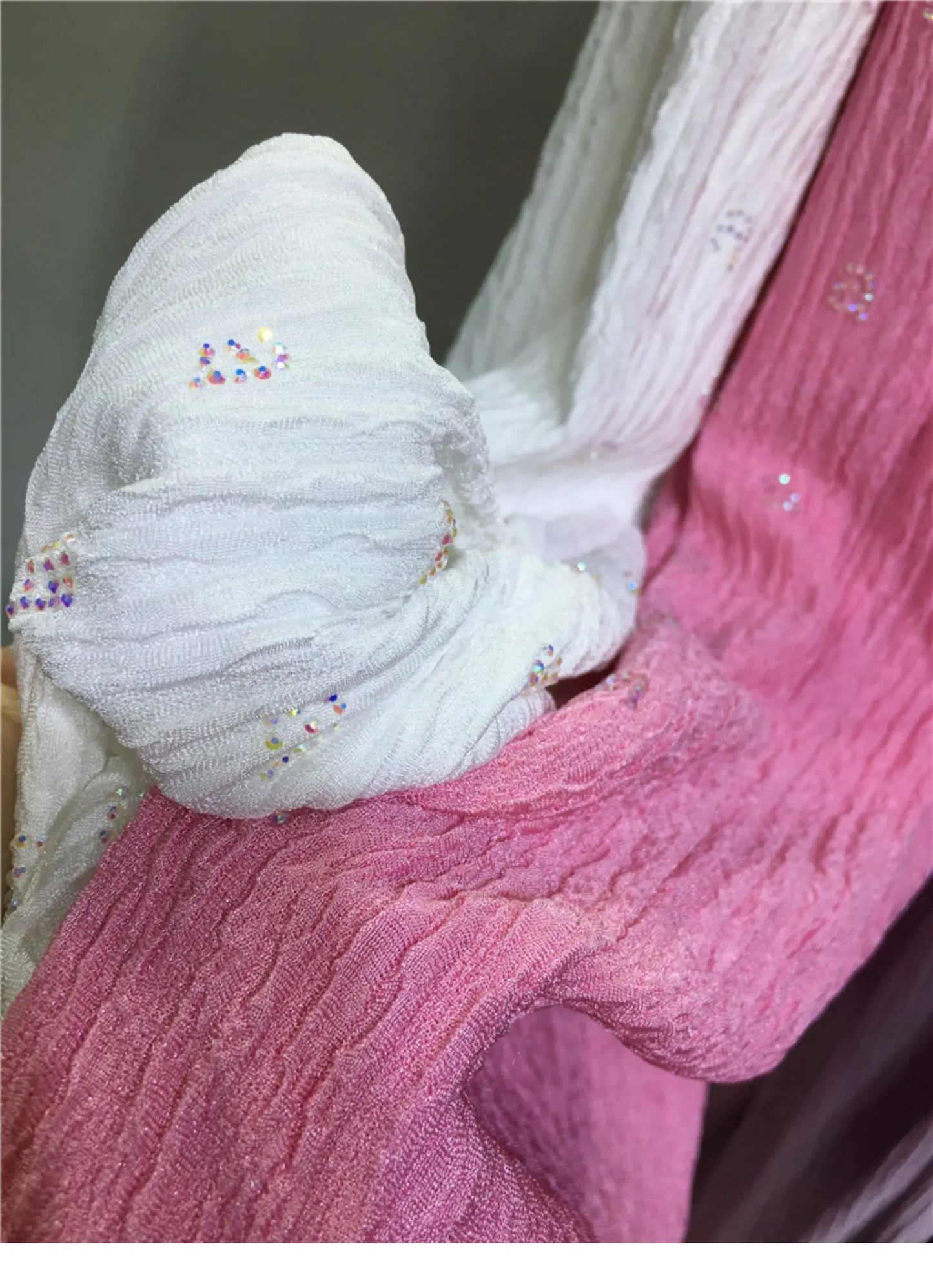 Pink Silk-Feel Wide Leg Pants