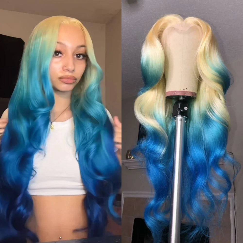 Bright Red Body Wave Heat Resistant Lace Front Wig for Women