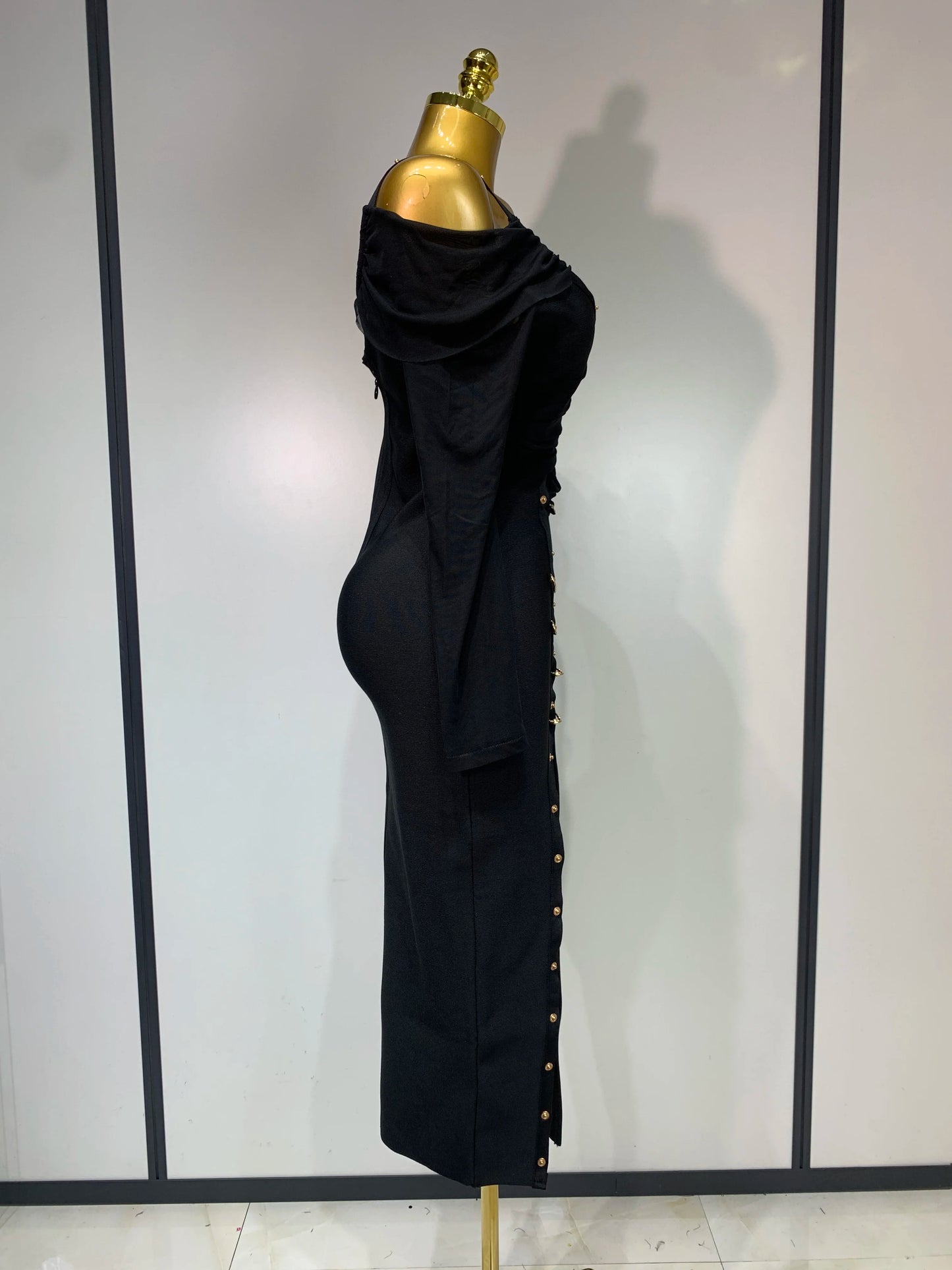 High Quality One Shoulder Long Sleeve Bodycon Bandage Dress Cocktail Evening Party Luxury Birthday Dress Celebrity Prom Gown