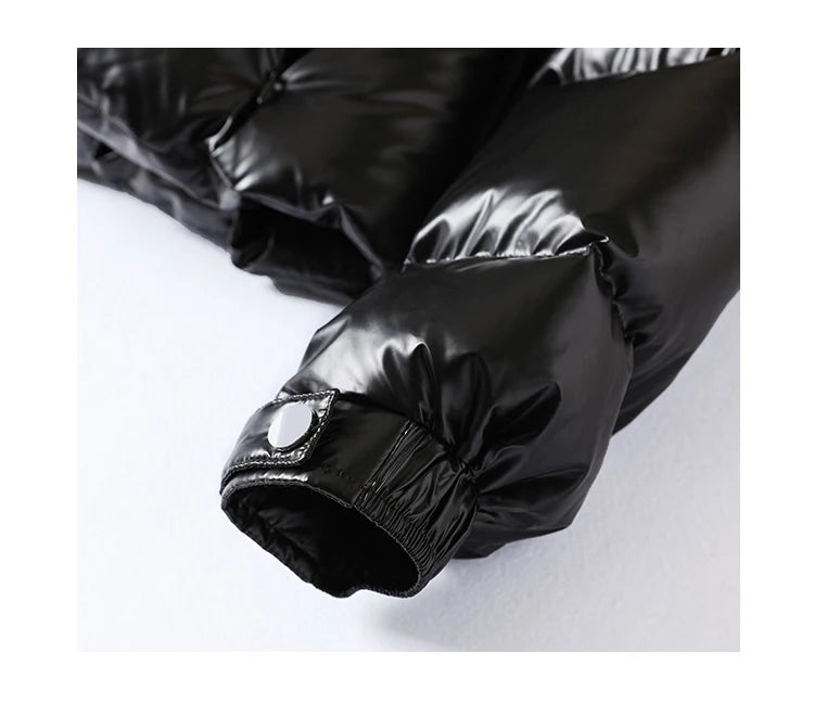 Glossy Hooded Down Jacket