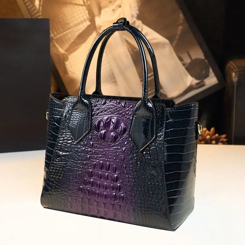 Designer Brand Crocodile New Large Capacity Tote Bag Leather Handbag Crossbody Bags for Women Bolsos Mujer