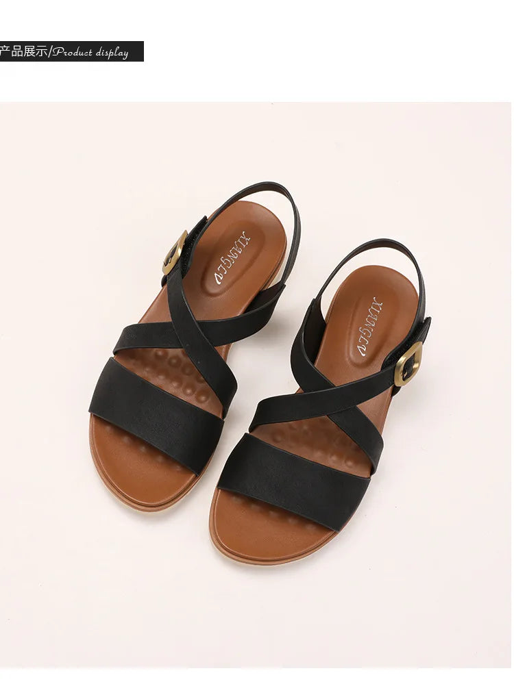 Summer Lightweight Single Strap Wedge Sandals for Women