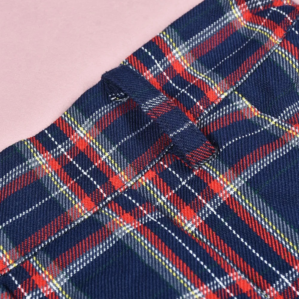 FAGADOER Fashion Streetwear Women High Waisted Plaid Splicing Print Side Slit Mid Skirts Casual Female Y2K Matching Bottoms 2023