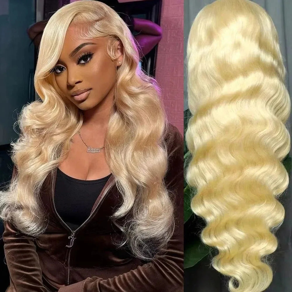 Bright Red Body Wave Heat Resistant Lace Front Wig for Women