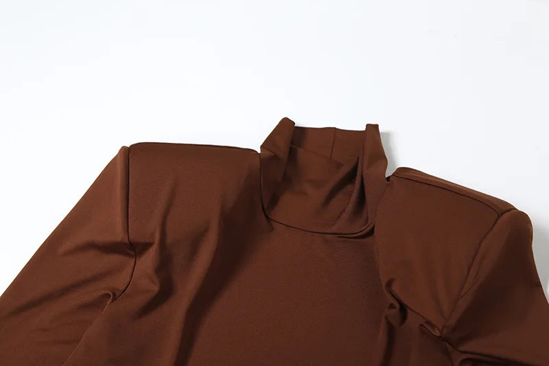 Long Sleeve Backless Ruched Maxi Dress