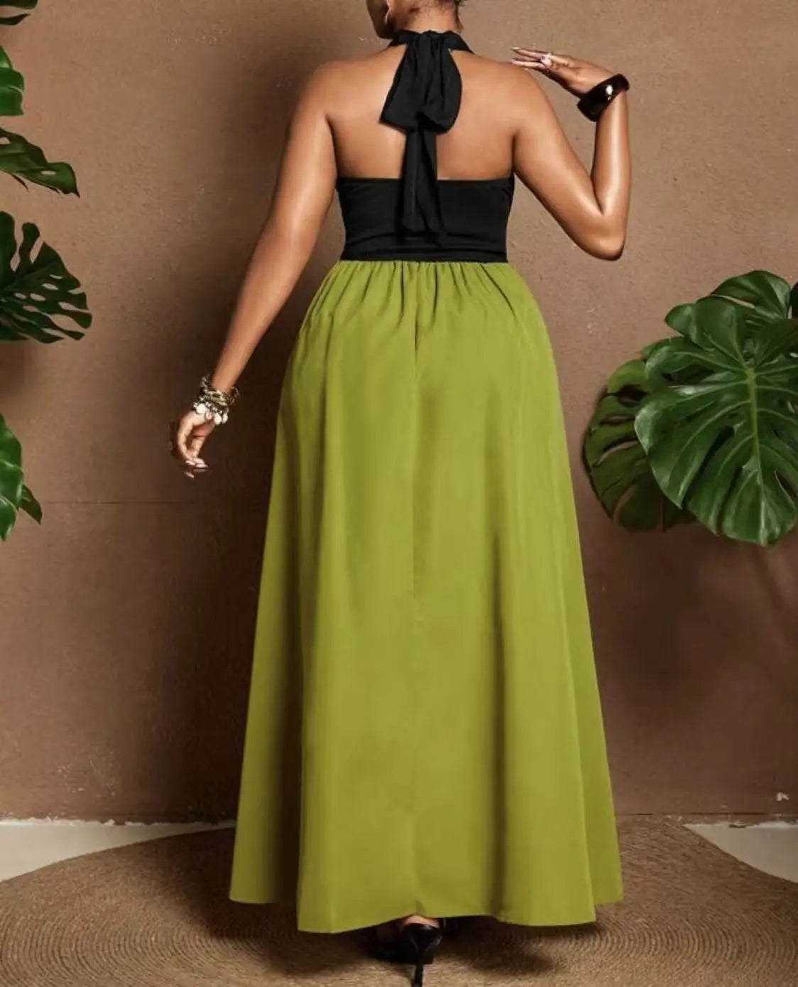 Elegant Sleeveless African Dashiki Maxi Dress for Women