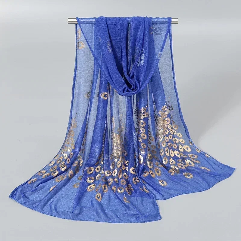 Oversized Chiffon Sun Protection Beach Wrap Scarf for Women