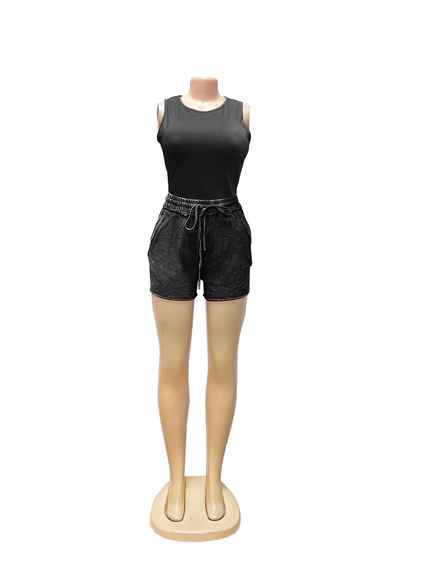 Off Shoulder Ruched Top and Shorts Two Piece Set for Women