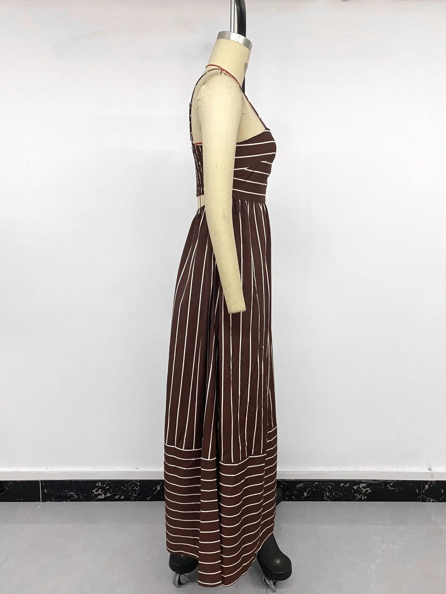Elegant Backless Square Collar Maxi Dress for Women