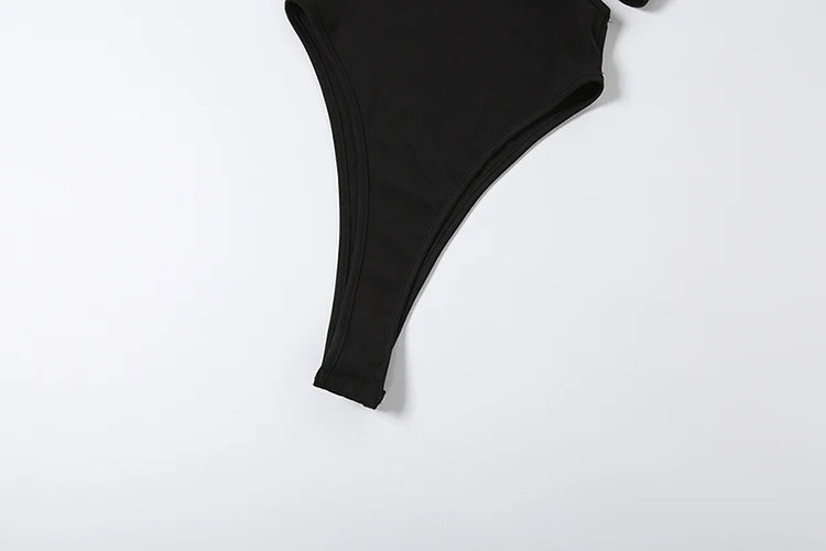 High Stretch Hollow Out Backless Bodysuit for Women